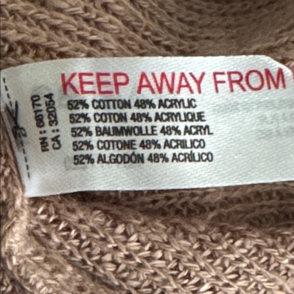 FREE PEOPLE BEACH FP Cozy Tan Brown Knit Sweater Oversized Sz S Relaxed Fit M L - Picture 5 of 6